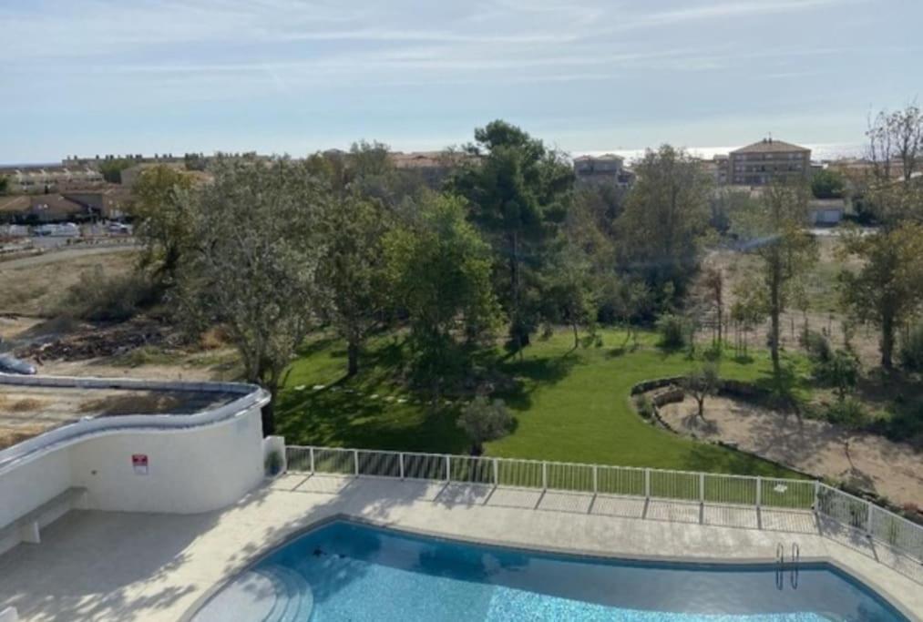 T2 Neuf + Piscine, 5 Mn A Pied Des Plages Sérignan Exteriér fotografie
